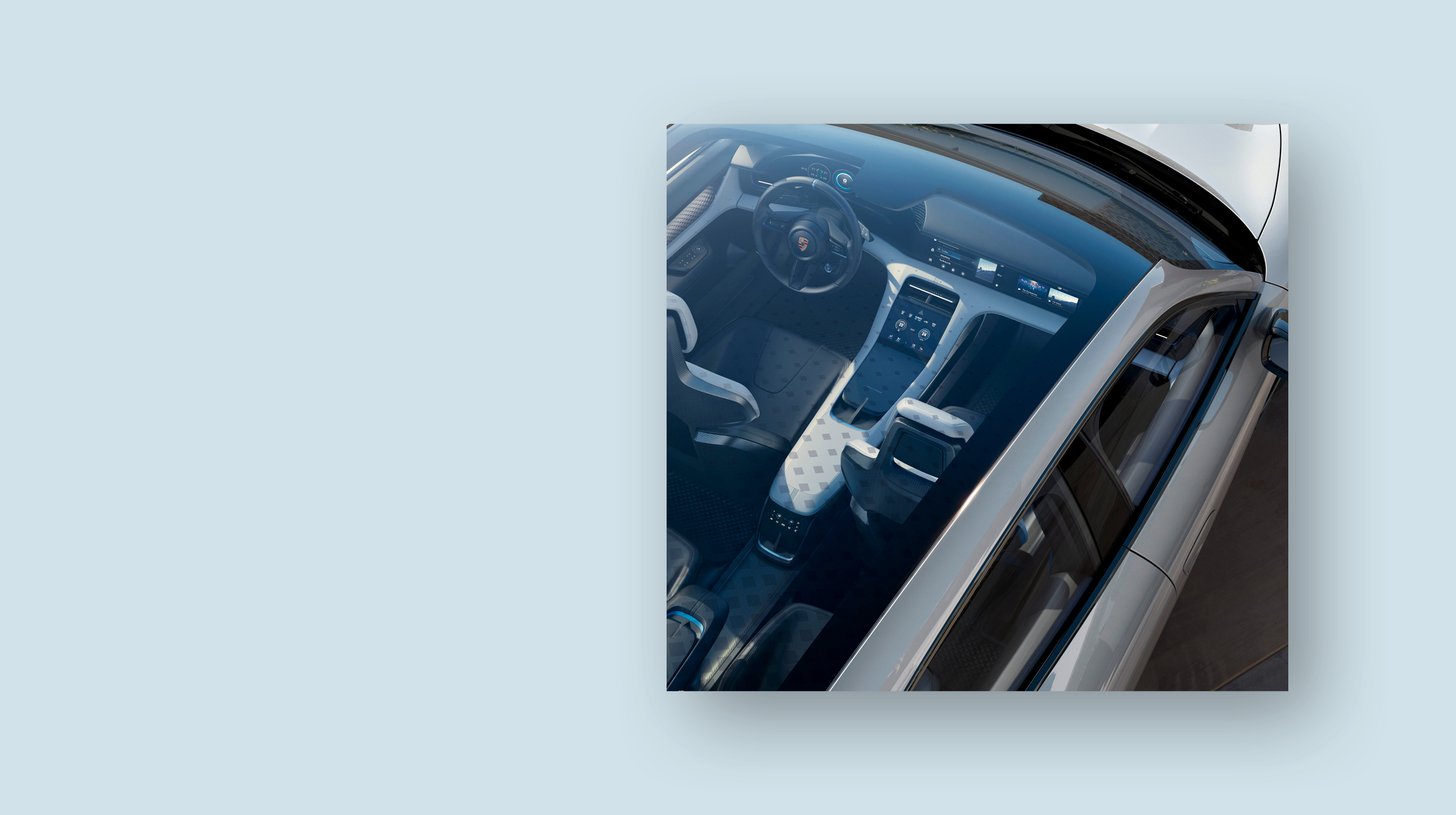 Porsche Mission E interior detail