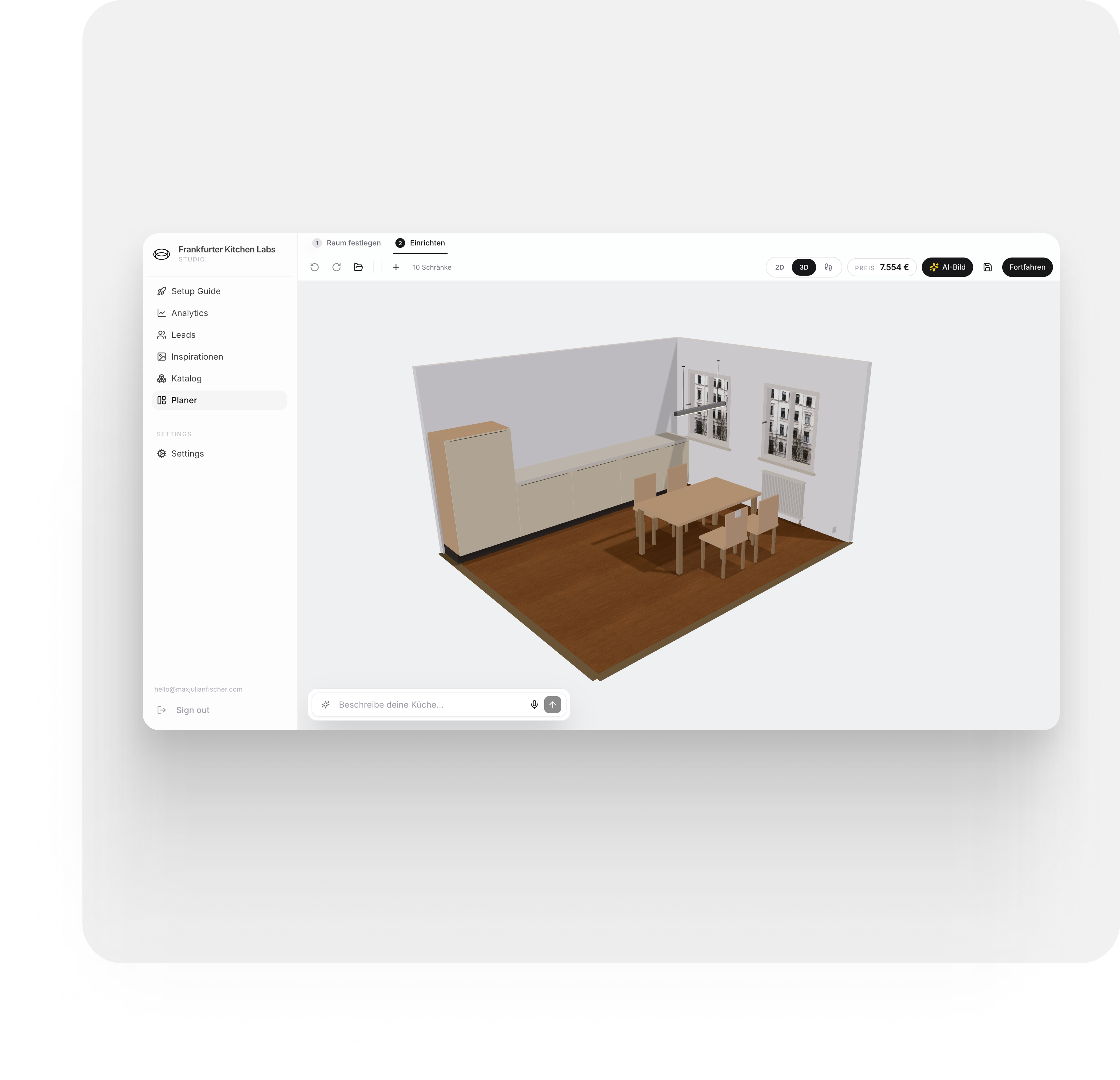 Visionary Kitchen — the Frankfurter Kitchen Labs studio interface
