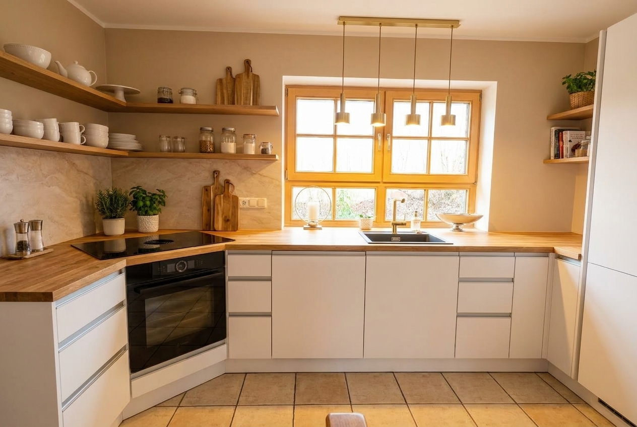 Kitchen output — bright airy morning